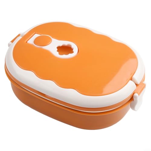 ZiStarlilife Fiambrera térmica de 900 ml, contenedor de alimentos aislado con interior de acero inoxidable 304, forma rectangular portátil exterior de polipropileno para trabajadores de oficina, 20 x