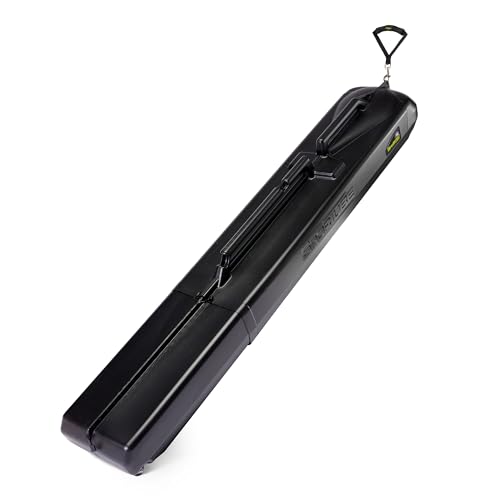 Sportube Series 2 Lightweight Travel Case for Skiing, Spearfishing, and Fishing Equipment Gear with Handle, Wheels, Straps, and Bands, Black