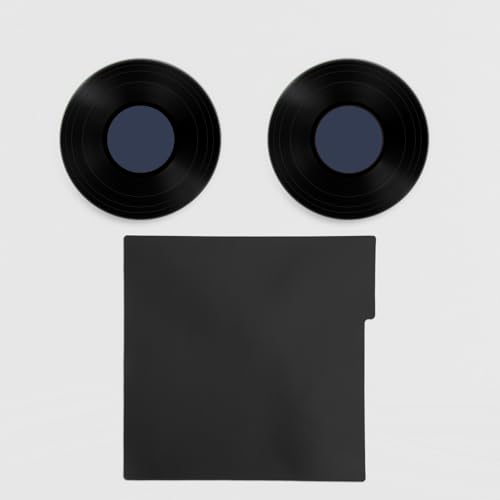 Divisores para organización y almacenamiento de vinilos de plástico negro en pack de 10 piezas 6