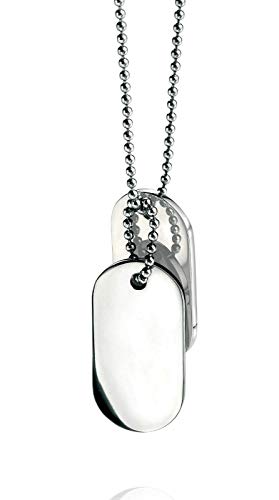 Fred Bennett Acero Inoxidable Ovalado Placas de Identificación para Perros con Cadena Cover