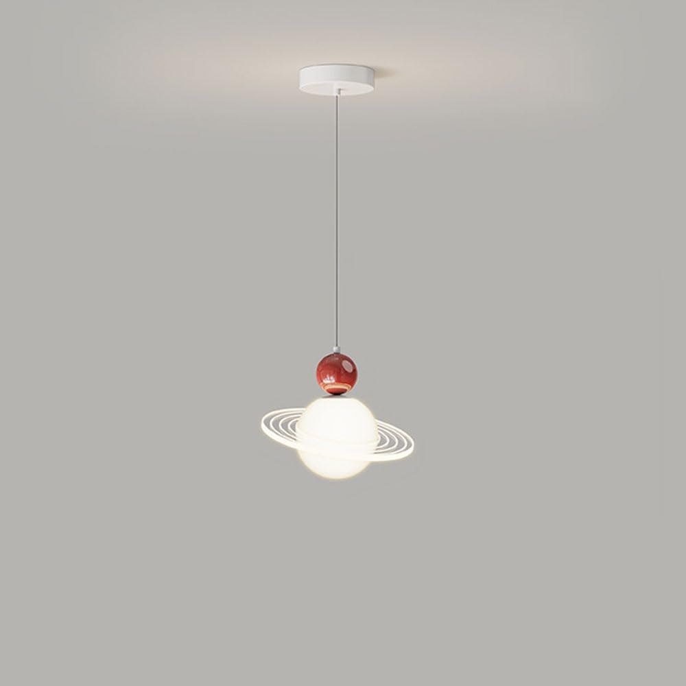 Lustre LED en verre planète au design nordique élégant pour plafonnier haut de gamme de chambre d'enfant