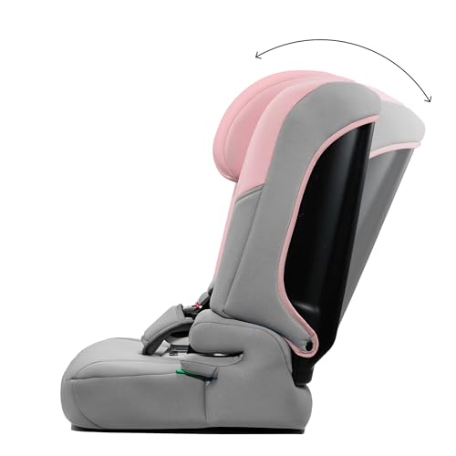 Kinderkraft I-COMFY, Seggiolino Auto, Per Bambini, Regolabile (76-150 Cm), Schienale Regolabile, Cintura Di Sicurezza A 5 Punti, Easy Grow System, Facile Installazione, Rosa - 4