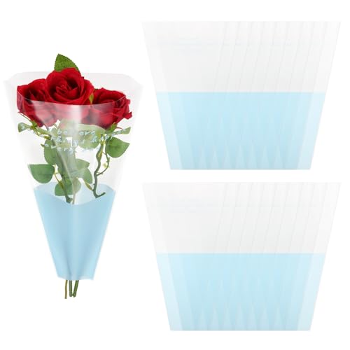 Sachets Plastiques Pour Bouquets De Roses Bleu Vif 1.3ft Emballage Retail Fleurs x300