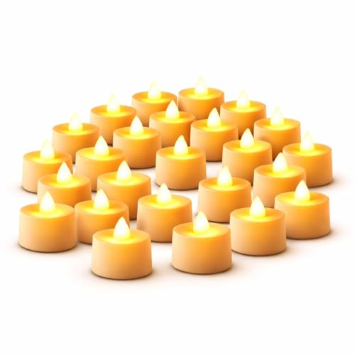 Image of 12 Pcs LED Tea Light Candles, Flameless, Smokeless LED Diyas, Decorative Acrylic Candle for Navratri Decoration, Home Decor, Diwali, Deepawali, Festival Gifting (Pack of 12)