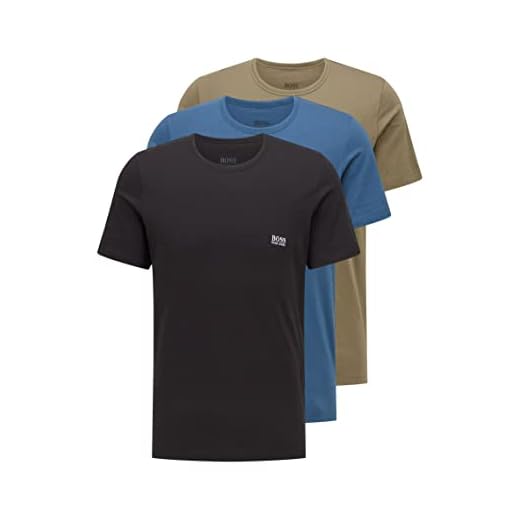 BOSS T-Shirt RN 3P CO, Camiseta Hombre, Multicolor (Black/Blue/Light Brown), S