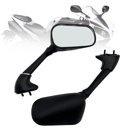Espejos para Yamaha YZF R6 y R1 cristal de alta resistencia y soporte antivibración