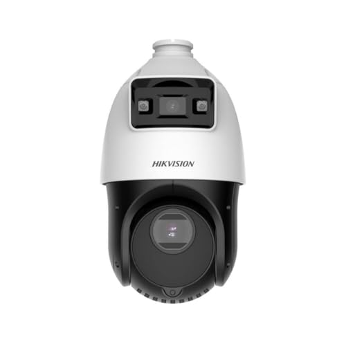 Hikvision Caméra de Sécurité IP Double Objectif PTZ Dôme PoE 4MP+4MP 2.8mm+4.8-120mm Extérieur...
