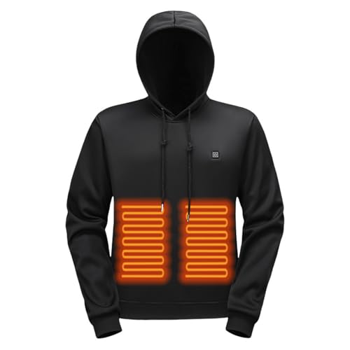 Heated Hoodies Men Women Hooded Heated Sweatshirt Unisex 2024 Winter Warm USB Electric Outdoor Pullover with Pocket3