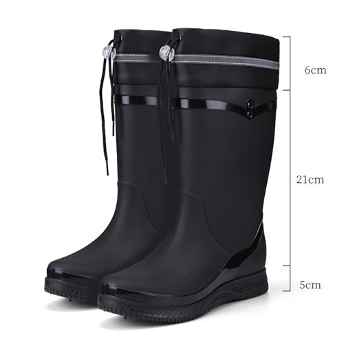 Bottes de pluie homme imperméables avec semelle crantée