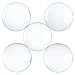 25 Pack - CleverDelights 40mm Round Glass Cabochons - 1 9/16" Inch - Clear Magnifying Cabs