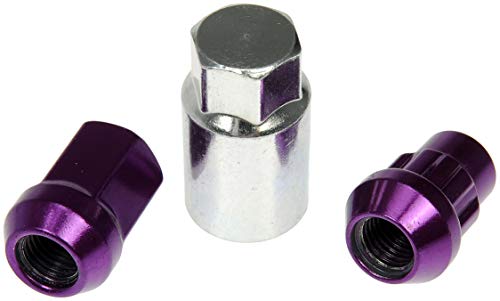 Tuercas antirrobo Dorman 713-375J de acero texturizado morado para ruedas tipo bellota