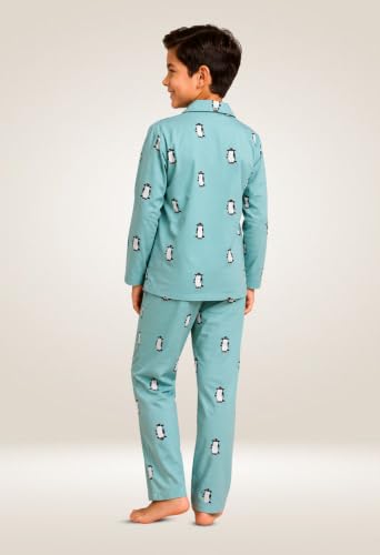 Image of 3BROS Kid's Pure Cotton Full Sleeves Night Suit /Dress for Boys /Girls Full Pajama & Top Sleep Suit Combo Set