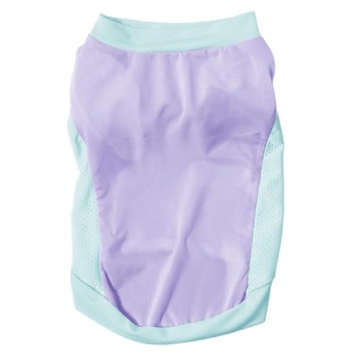 AttRex 犬の服 春夏 犬服 タンクトップ ペット服 ドッグウェア ベスト 防虫 UVカット 冷感 小型犬 中型犬 わんこ服 猫服 涼しい 通気 脱毛保護 洋服 散歩 お出かけ ペット用品 (L,パープル)
