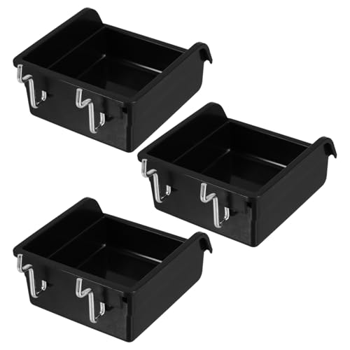 Kisangel 3 pièces Bac de Rangement pour Panneau Perforé Épais Boîte Plastique Robuste pour Organiseur Mural Stockage Modulable pour Garage Bureau et Atelier Accessoire Pratique pour