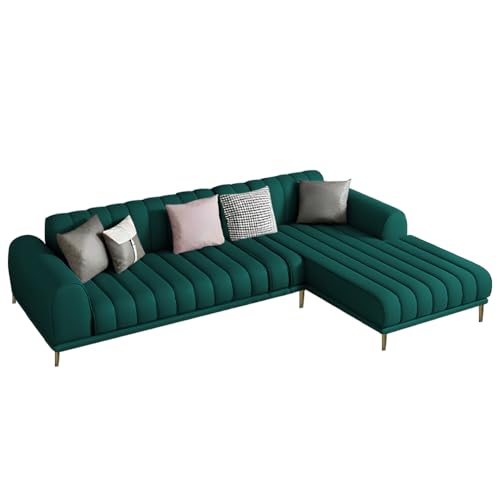 Image of Casaliving Herrick L Shape Sofa Set with for Living Room (Pine, 4 Seater - RHS)