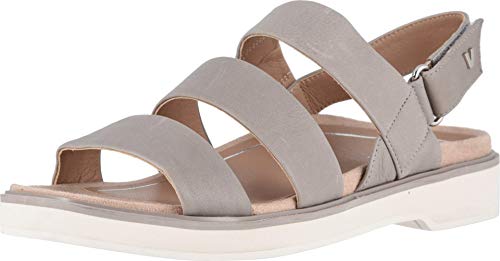 Vionic Women's Leila Keomi Backstrap Sandal - Ladies Concealed Orthotic Support Sandal Light Grey 6.5 M US
