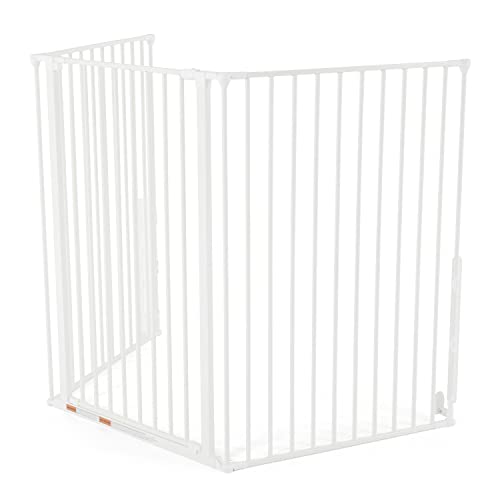 Scandinavian Pet Design 50514-2400 Flex Large And Extra Tall Adjustable 35 To 88 Inch Wide 41 Inch Tall Wall Mounted Metal Pet Safety Gate, White #TOP1