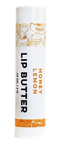 All-Natural Honey Lemon Lip Butter - Organic Cold-Pressed Oils & Beeswax To Soothe & Protect - Lip Balm Handmade In Usa By Dayspa Body Basics #TOP21