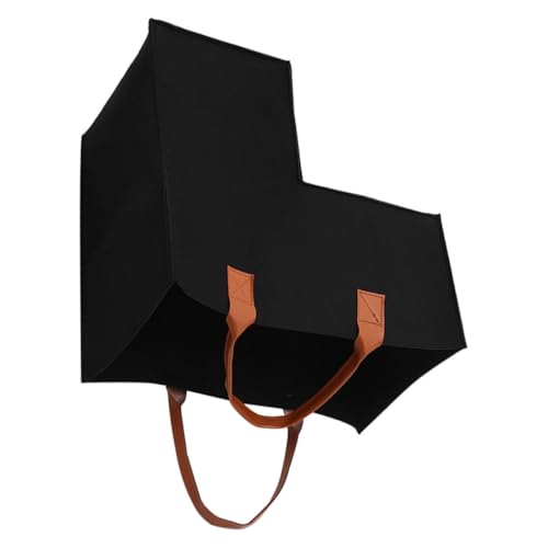 BESTYASH Cesto Scale Pieghevole Con Manico Resistente Organizer Portaoggetti Per Biancheria e Accessori Facile Da Trasportare e Riporre Nero Elegante