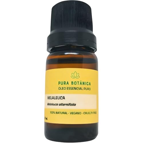 Óleo Essencial de Melaleuca - Tea Tree 100% Puro e Natural, Ideal para Aromaterapia, Difusor, Massagem - Pura Botânica Óleo Essencial de Melaleuca - Tea Tree 100% Puro e Natural, Ideal para Aromaterapia, Difusor, Massagem - Pura Botânica