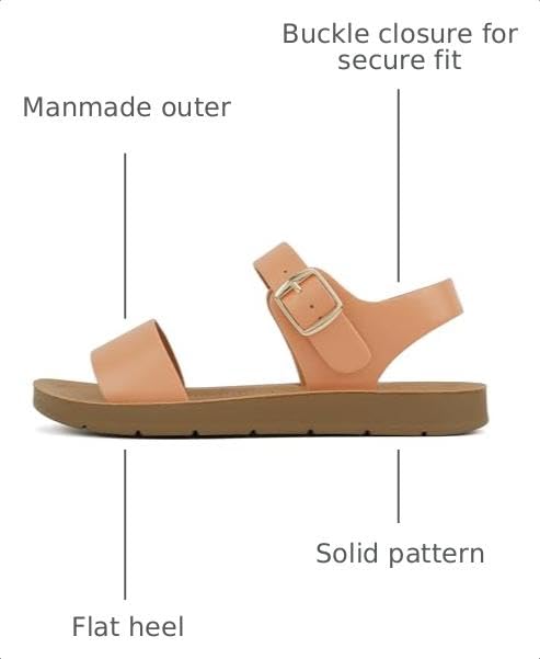 Image of Soda PLENTY ~ Women's Strappy Ankle Wrap Buckle Fashion Flat Sandals