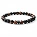 Everwood Men’s Wooden Beaded Bracelet – Handmade 8mm Black Ebony Brown Sapwood Wood Beads – Natural Stretch Bracelet – Cascade Collection Original (8-inch)