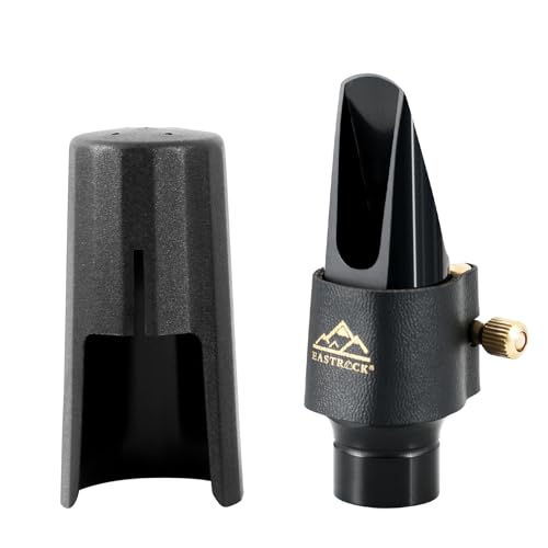 image for EASTROCK Alto Saxophone Mouthpiece Kit includes Leather Ligature, Plas