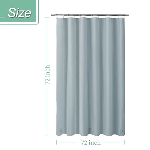 Image of Mrs Awesome Blue Shower Curtain Liner with 3 Magnets, 72x72 Premium Flexible Sturdy Plastic Shower Curtain for Bathroom Lightweight & Waterproof, Stone Blue