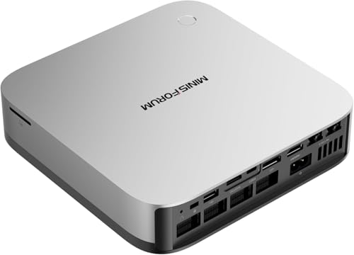 MINIS FORUM AI X1 Pro Mini PC, AMD Ryzen AI 9 HX370 (12C/24T bis 5,1 GHz), 32 GB DDR5,512 GB PCIe 4.0 SSD, 4K Quad-Display, Dual 2.5G LAN, Wi-Fi 7, BT 5.4, OCuLink