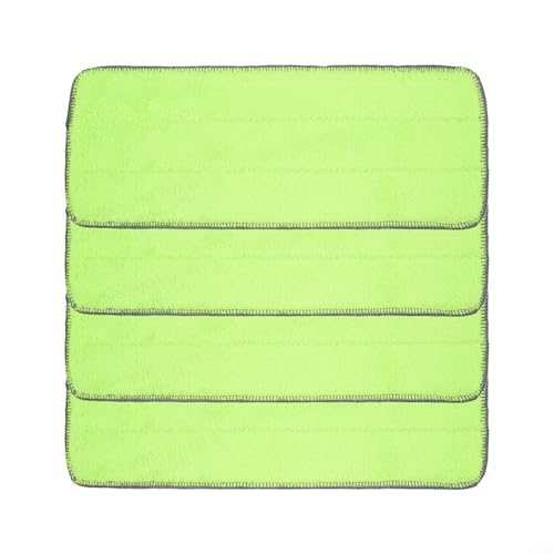Lot de 4 chiffons de rechange en microfibre pour balai Libman pour rinçage et essorage réutilisables pour une utilisation à long terme