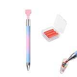 Automatisch Nachfüllbarer Wachsstift mit Nachfüllpackungen, Diamond Painting Wachsstift Diamond Painting Stift zum Befüllen mit Wachs Nagel-DIY-Bastel-Punktierwachsstift Strassstein-Picker (A)