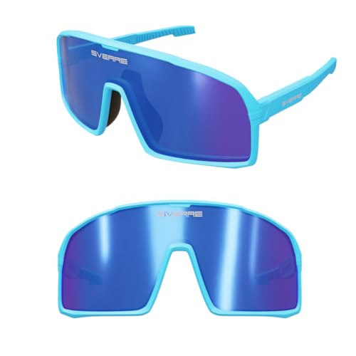 Gafas deportivas para running y ciclismo Sverre Sports con cristales REVO azul para el sol