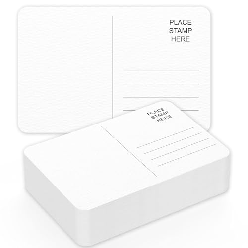 Prudiut 50 Pack Watercolor Postcards 4x6, 140lb/300gsm Watercolor Paper Blank Postcards for DIY, Mailing, Painting, Invitations, Mothers Day Gifts Cards for Mom