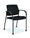 HON Ignition Upholstered Back Chair with Fixed Arms - Multi-Purpose Stacking Chair, Black (HIGS6)