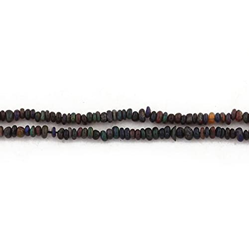 Opale noire d'Éthiopie perles rondelles heishi 3mm pour cadeau bijou