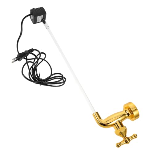 LOLIPPYY Fuente de Grifo Flotante Invisible con Luz LED Fuente Decorativa de Agua Cascada para Jardín Estanque o Piscina Bomba USB Incluida Flujo de Agua y Fácil Instalación