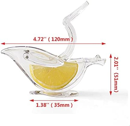 Manual Lemon Squeezer, Fruit Juicer for Lime Orange Citrus Hand Press Lemon Squeezer Acrylic Hand Juicer Transparent Bird-shaped Squeezer for Home Kitchen Juicing Durable Easy to Clean