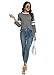 Womens 3/4 Sleeve Fashion Crewneck Tops Color Block Blouse Casual Loose Comfy Shirt