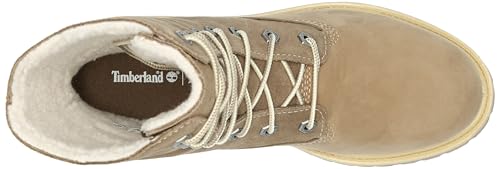 Timberland Timberland Women's Authentic Mid Warm Lined Waterproof Boot, Taupe-NEW 2024, 6 Medium