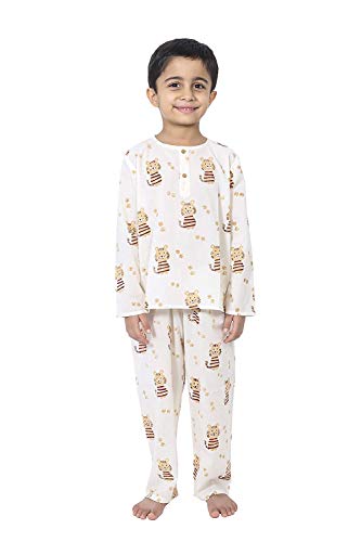 Image of Cotton Night Suit for Boys & Girls | Pajama Sets | Baby Top & Pant | Kids Dress | Printed Night Dress | Sleepwear Suit | P-3