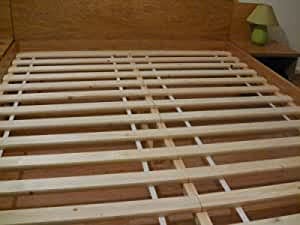 mm08enn Solid Wooden Bed Slats, Single 90 cm, Small Double 120 cm, Double 135 cm, King 150 cm, Super King 180 cm (5 Feet King Size)