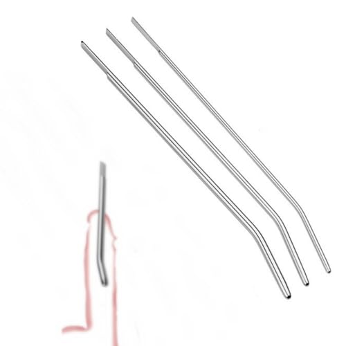 Kit de 3 pièces 220 mm Accessoire de protection pour exercice physique sondes urétrales en métal pour hommes - FRM65 (3 pcs(4mm+5mm+6mm))