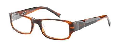 John Varvatos Men's V341 Sunglasses, Brown Horn, 53/18/140