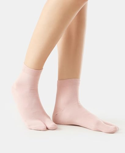 Jockey 7487 Women's Compact Cotton Stretch Toe Regular Socks With Stay Fresh Treatment (Pack Of 2)_Pale Mauve_Free Size, Pink - Image 3 thumbnail