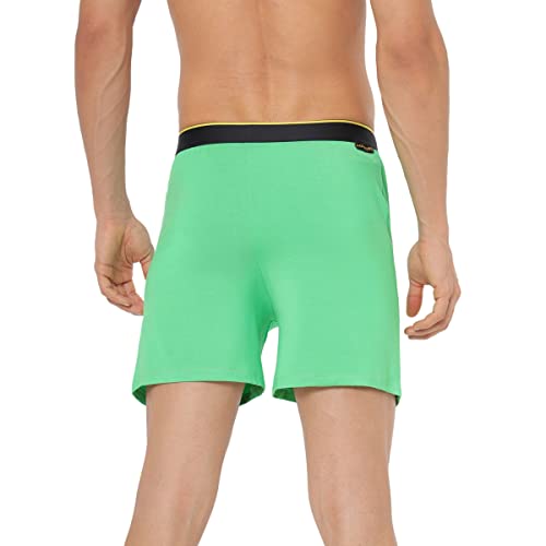 Image of Bummer Men's Modal Boxers (Pack of 1) (BOMD01L Midori Dark Green L)