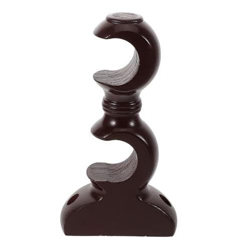 Levemolo Supporto Doppio per Asta in Legno Massello Staffa da Parete Stabile e Versatile per Bastoni per Tendaggi Fino Vari Diametri Adatto per Finestre e Asciugatura Abiti