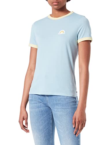 TOM TAILOR Denim Damen T-Shirt mit Print 1031489, 26298 - Calm Cloud Blue, L Cover