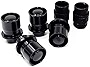 Set of 4 12x1.5 Veritek OE 1.47 Inch Mag Factory Style Replacement Black Lug Nut Wheel Locks with 2 Black Keys for Factory Wheels VPE-45700N2BK