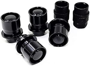 Set of 4 12x1.5 Veritek OE 1.47 Inch Mag Factory Style Replacement Black Lug Nut Wheel Locks with 2 Black Keys for Factory Wheels VPE-45700N2BK