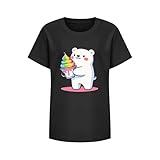 かき氷シロクマ 1 キャラクター 絵柄入り 子ども用 シャツ 綿100% ショートスリーブ 男の子 女の子 子ども Tシャツ おしゃれ 面白い キュート ゆったり クルーネック やわらか トップス プレゼント